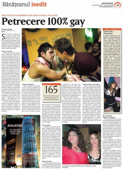Petrecere gay in viziunea unui ziar public