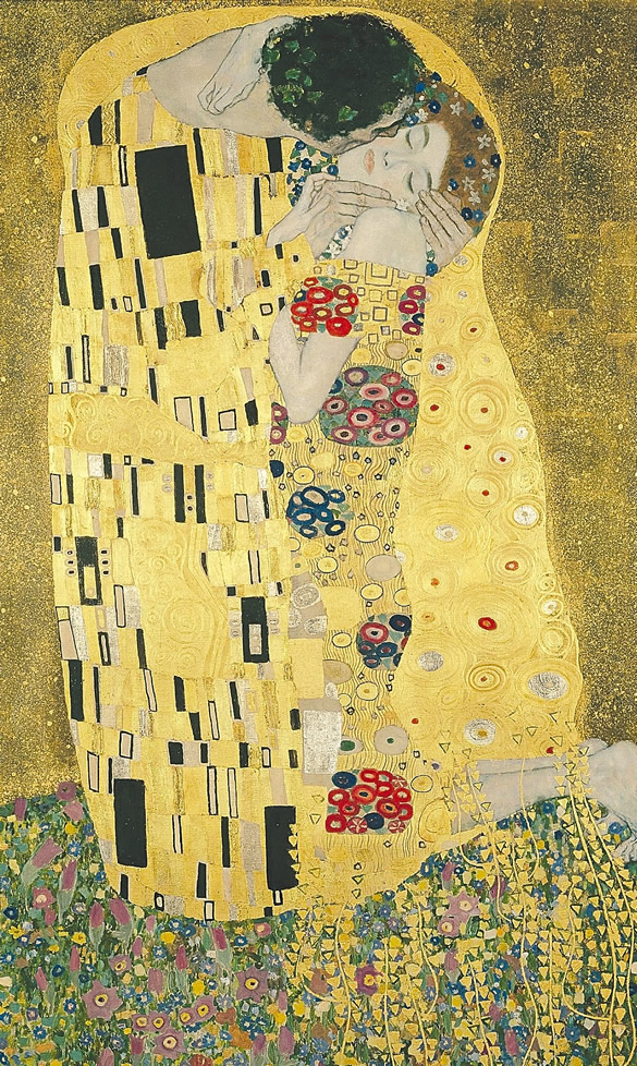 Gustav Klimt: Sărutul, 1907-08